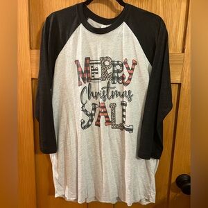 Merry Christmas Y’all 3/4 sleeve T-shirt